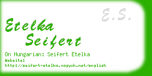 etelka seifert business card